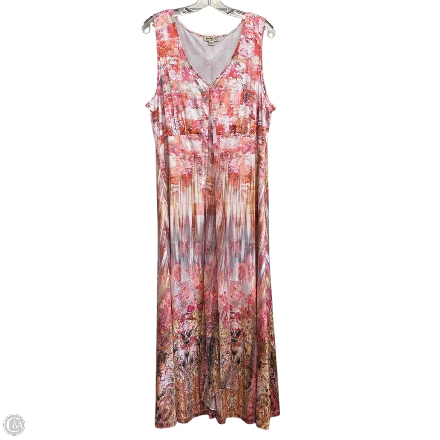 Dress Casual Maxi By One World In Pink, Size: 1x