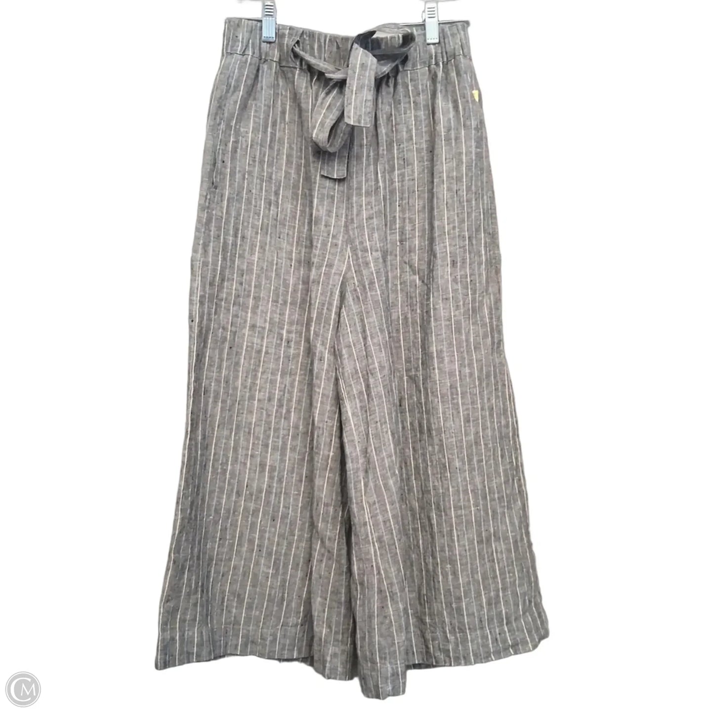 Pants Cropped By Pink Martini In Grey & White, Size: S