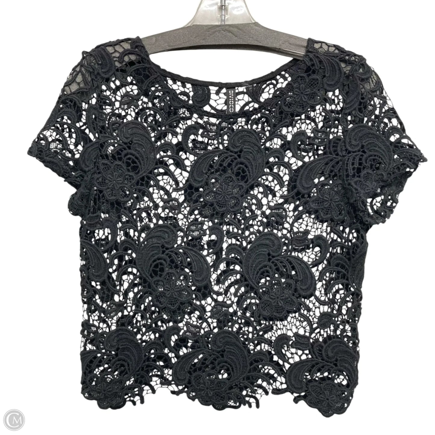 Top Short Sleeve By Divided In Black, Size: S