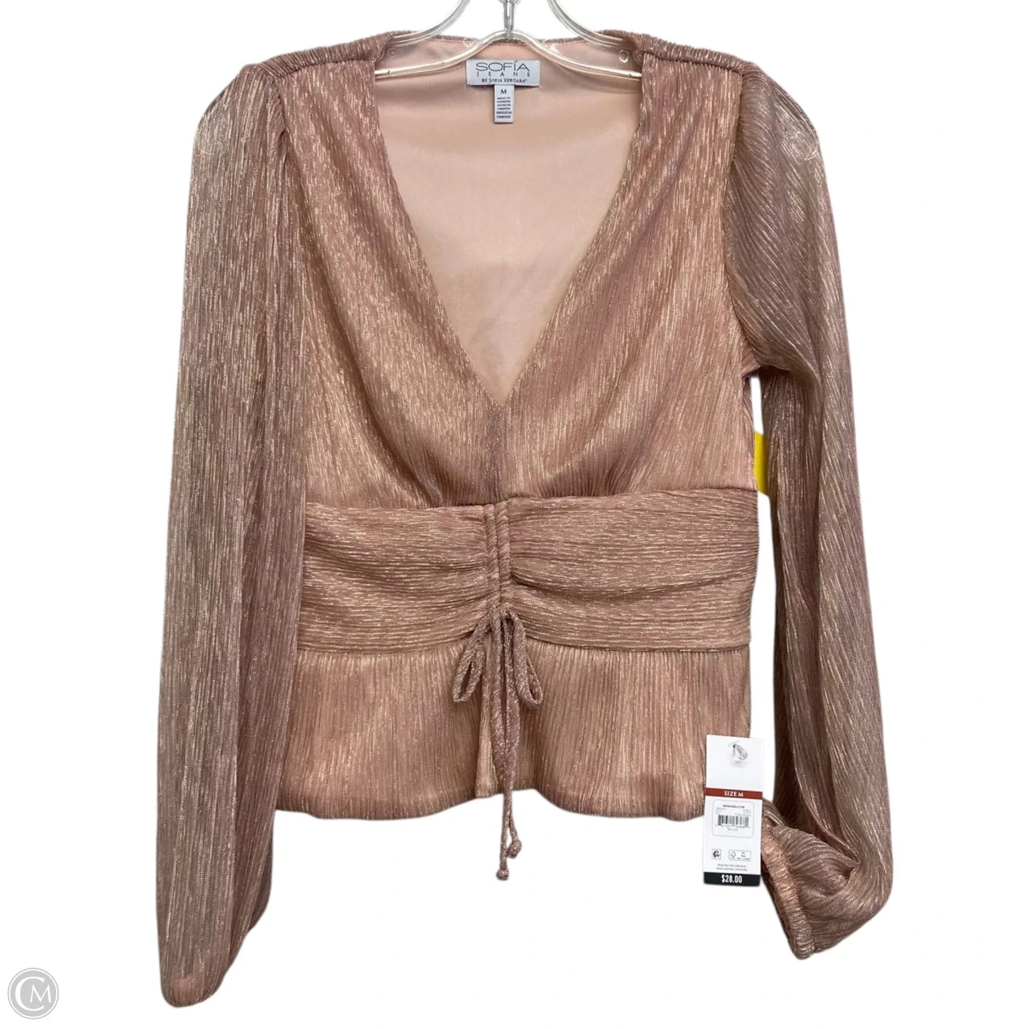 Top Long Sleeve By Sofia By Sofia Vergara In Pink, Size: M