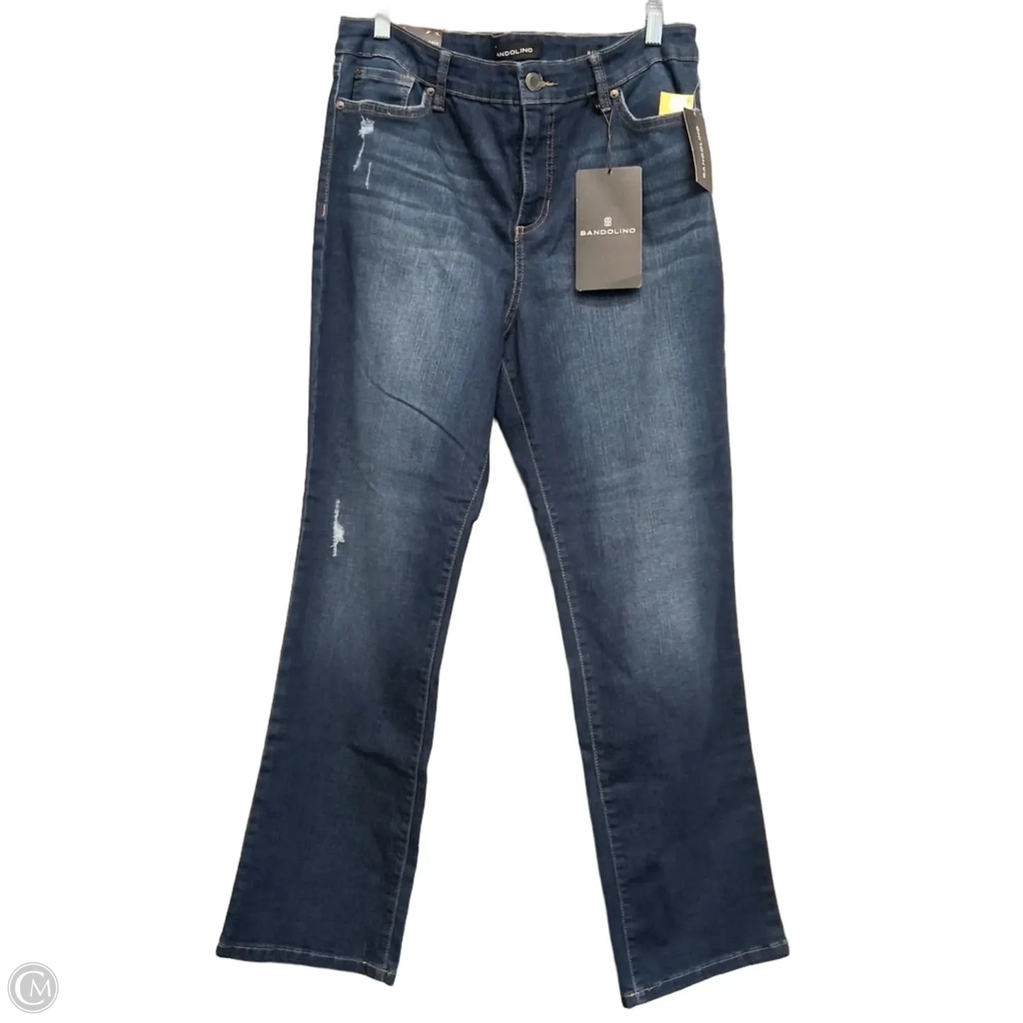Jeans Straight By Bandolino In Blue Denim, Size: 12