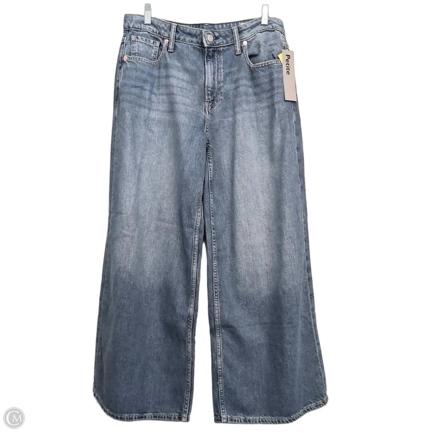 Jeans Wide Leg By Gap In Blue Denim, Size: 8Petite