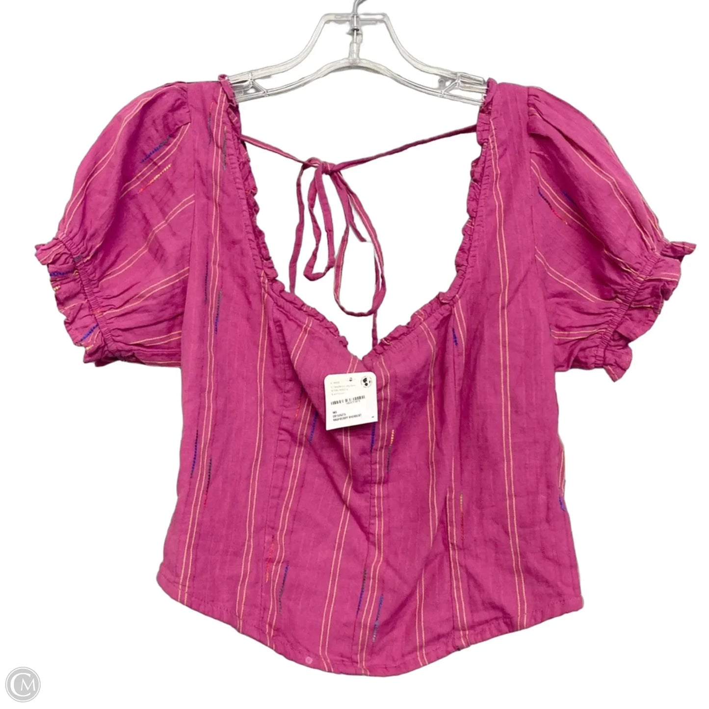 Top Short Sleeve By Free People In Pink, Size: S