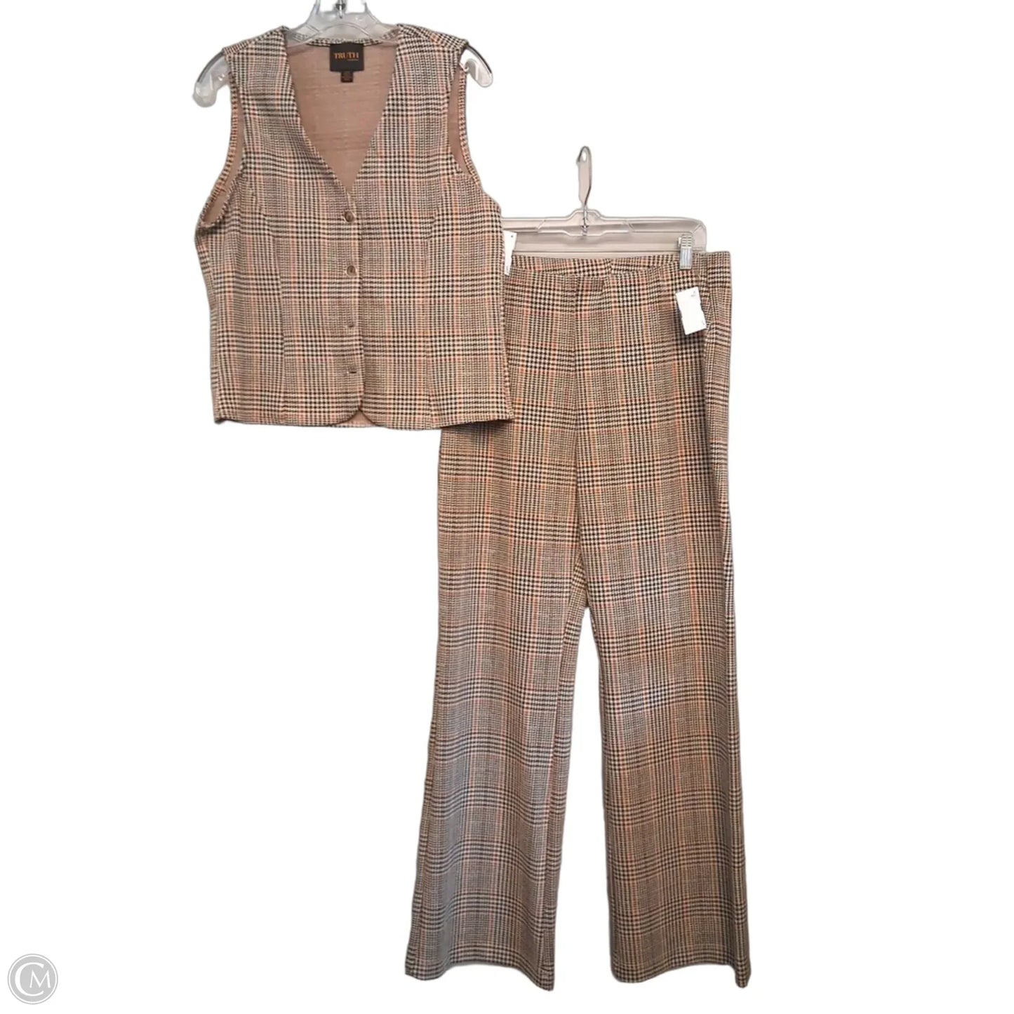 Pants Suit 2pc By Truth In Black & Brown, Size: 12