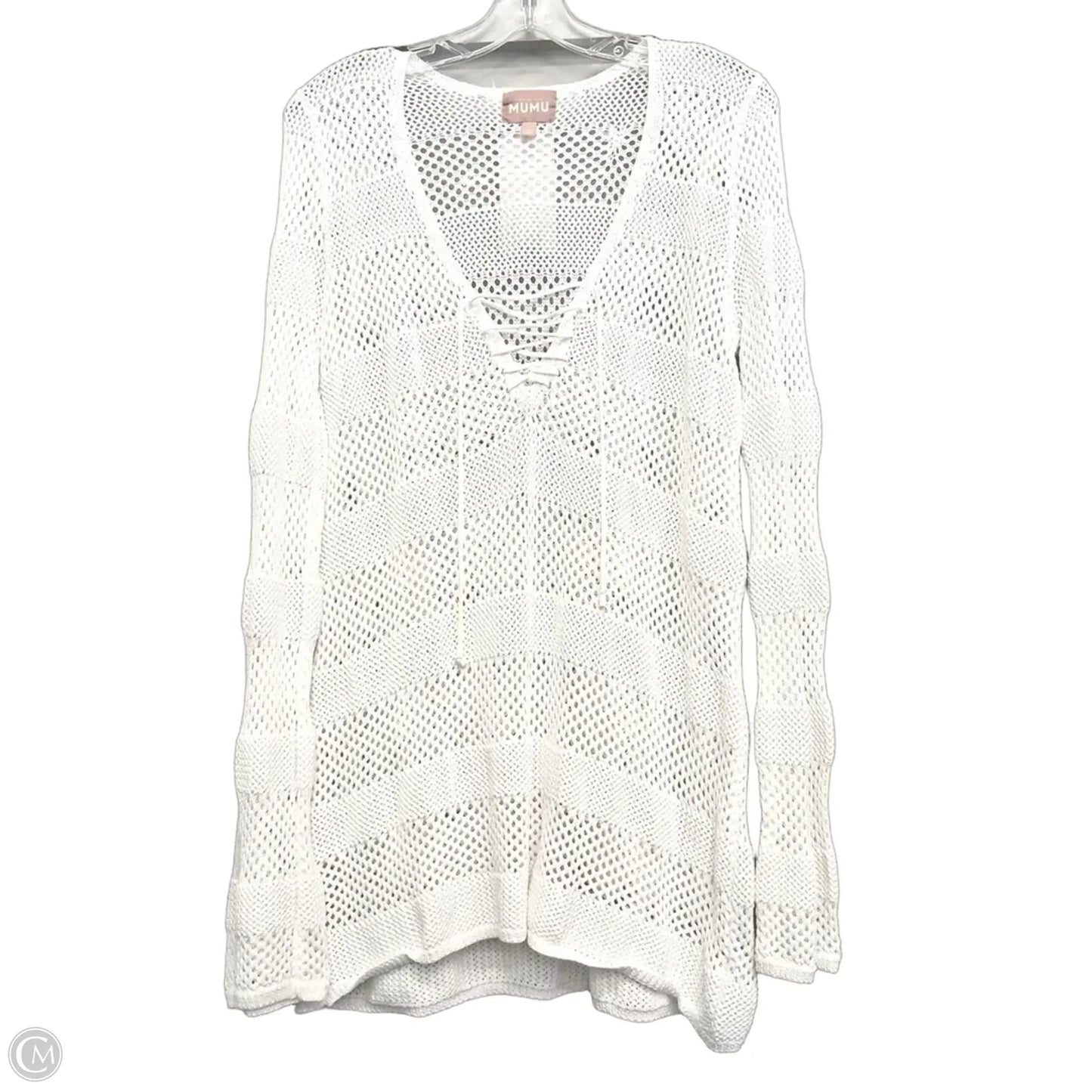 Sweater By Mumu In White, Size: L