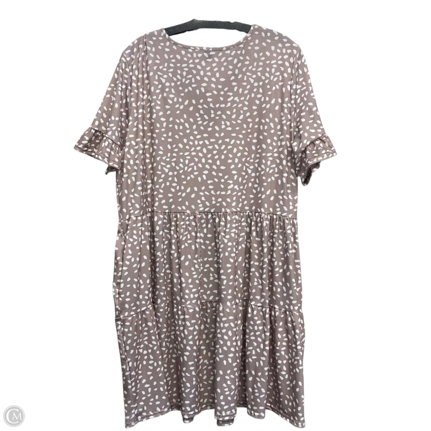 Dress Casual Short By NCLook In Tan & White, Size: 2x