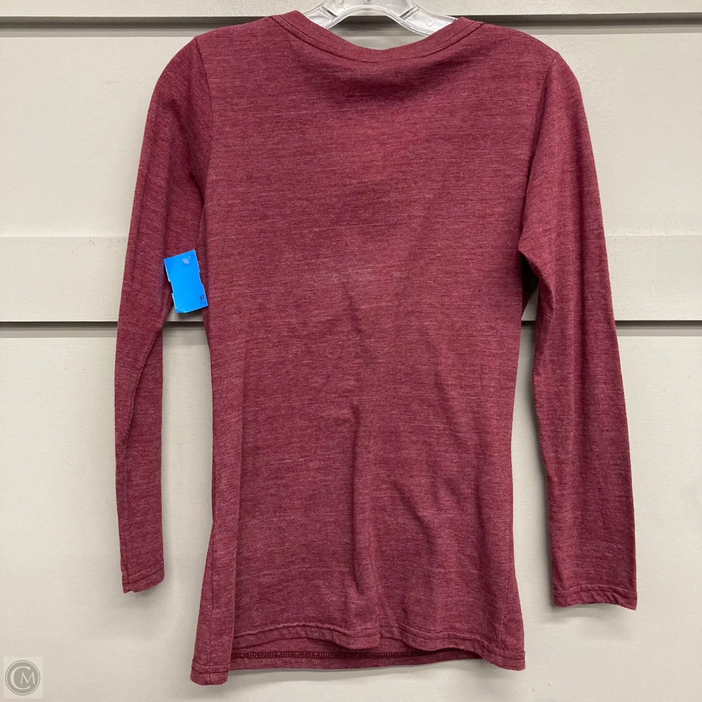 Athletic Top Long Sleeve Crewneck By Tek Gear In Maroon, Size: S