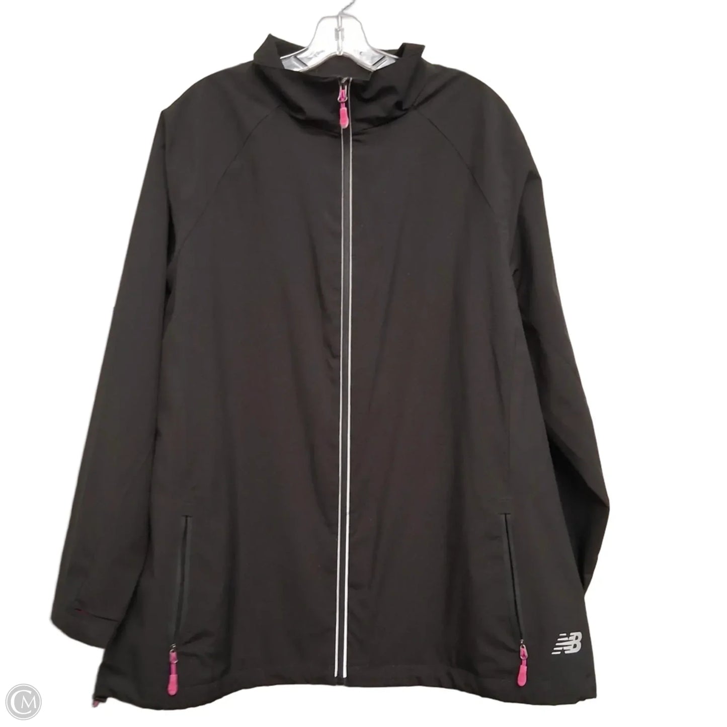 Athletic Jacket By New Balance In Black & Pink, Size: 2x