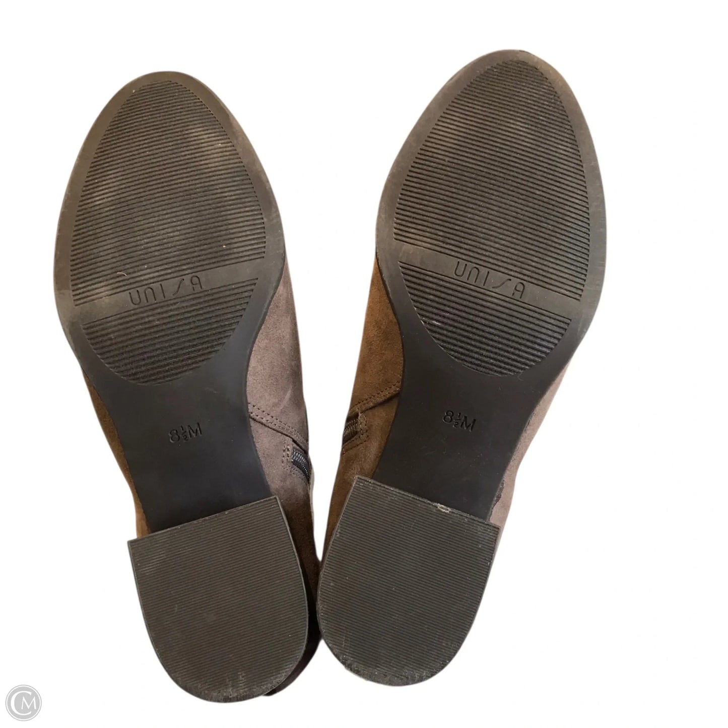 Boots Ankle Heels By Unisa In Taupe, Size: 8.5