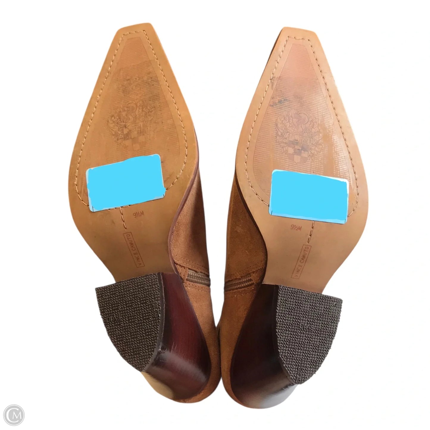 Boots Ankle Heels By Vince Camuto In Tan, Size: 9.5