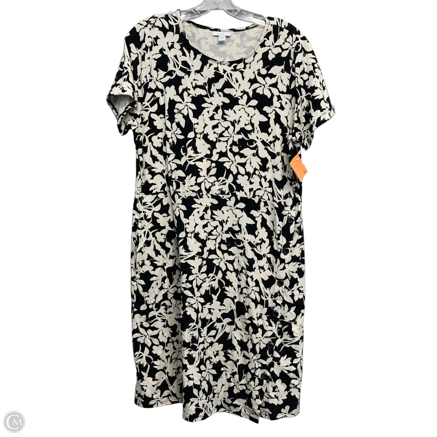 Dress Casual Short By J. Jill In Black & Cream, Size: M