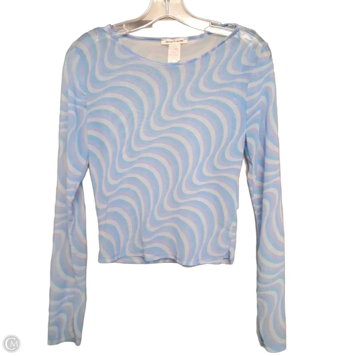 Top Long Sleeve By Caution To The Wind In Blue, Size: M