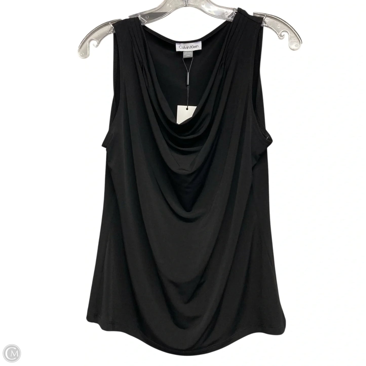 Top Sleeveless By Calvin Klein In Black, Size: L