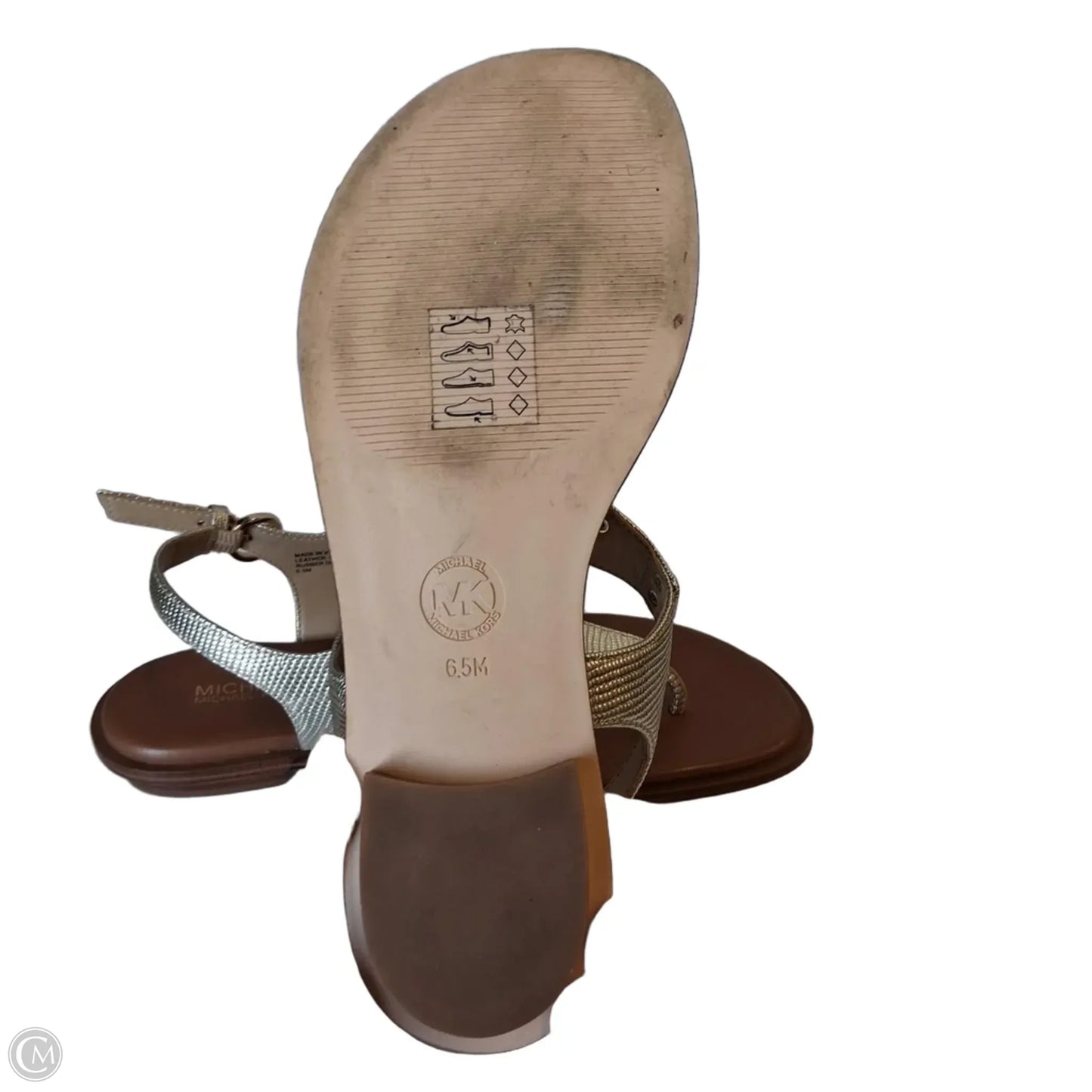 Sandals Flats By Michael By Michael Kors In Gold, Size: 6.5