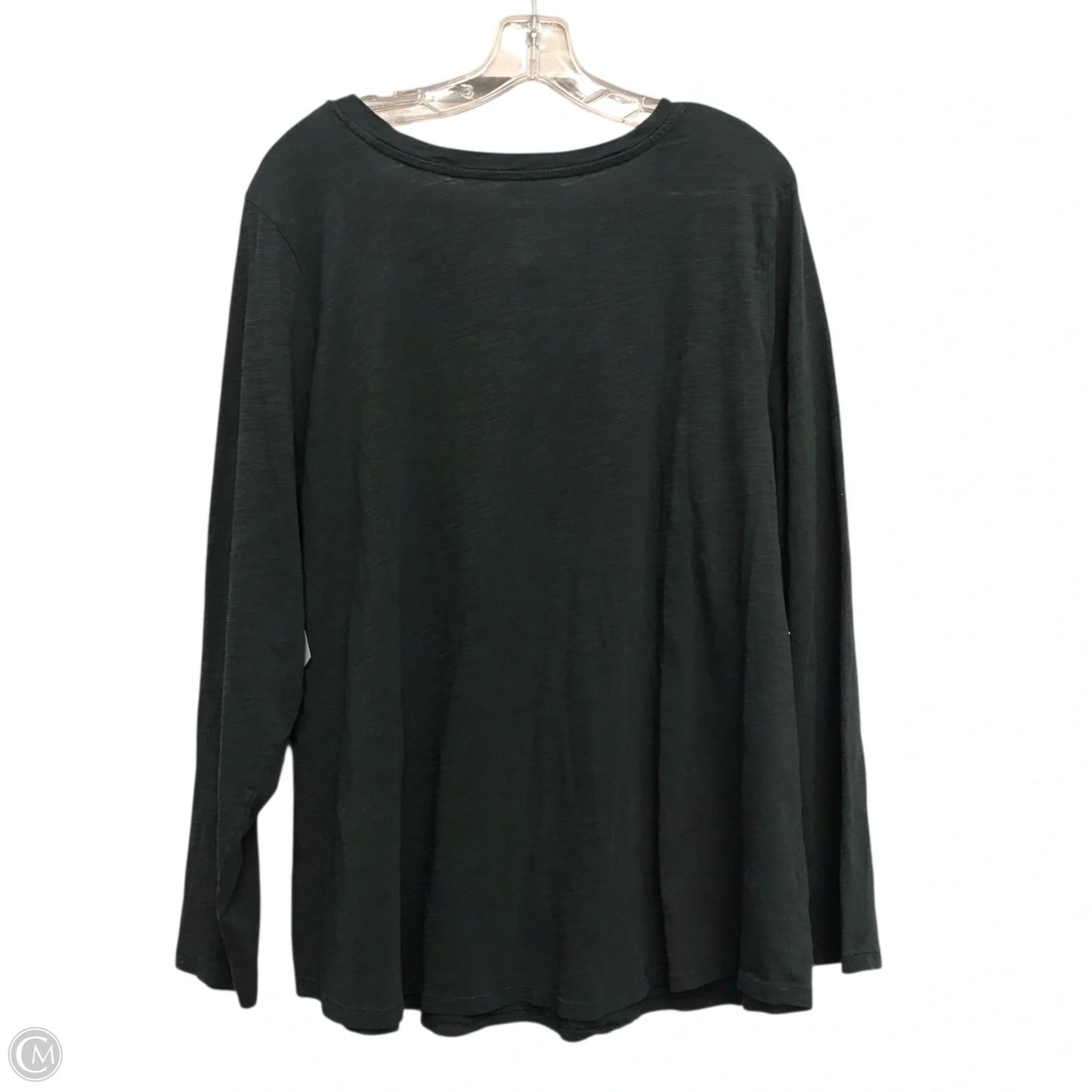 Top Long Sleeve Basic By Sonoma In Green, Size: 2x
