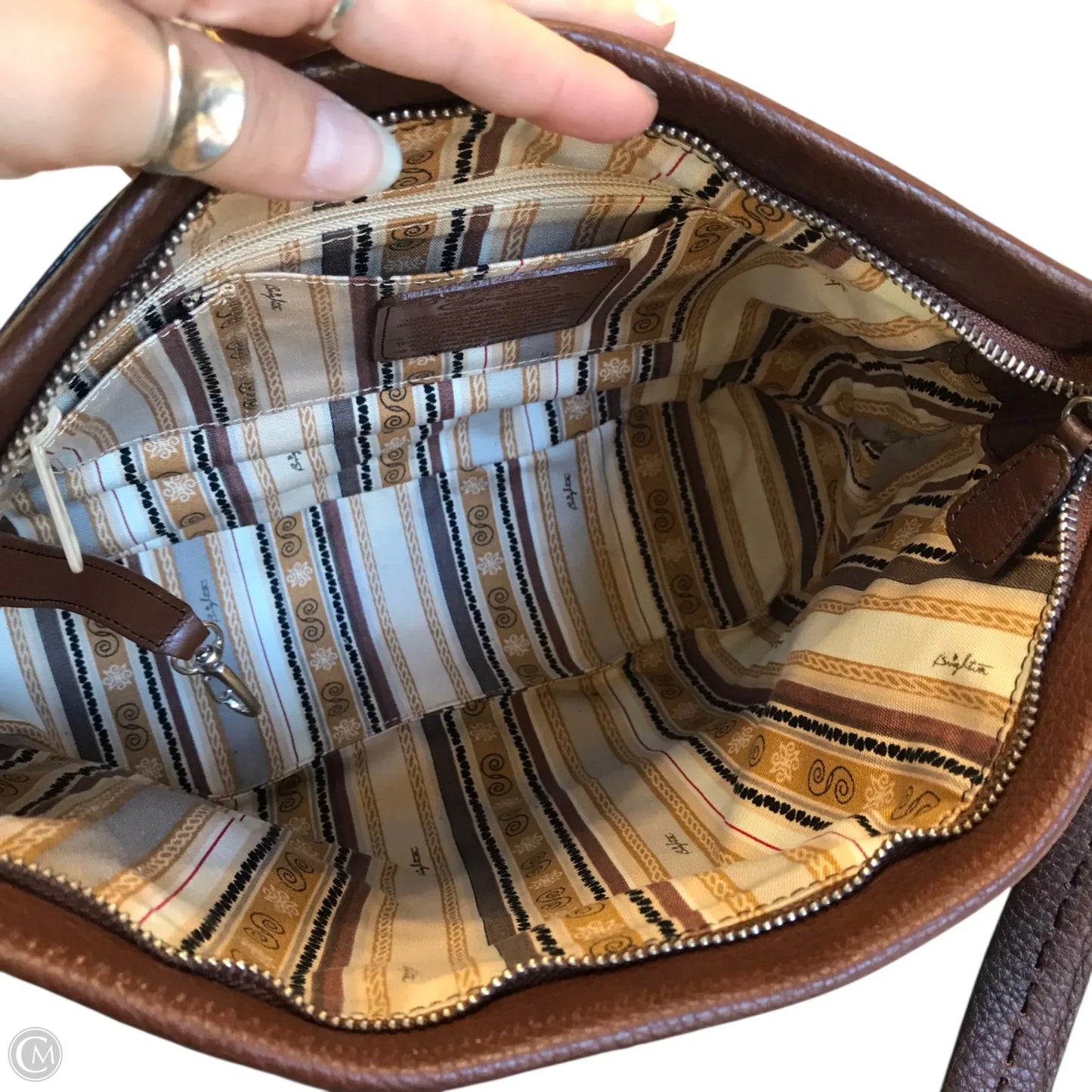 Handbag Leather By Brighton, Size: Medium