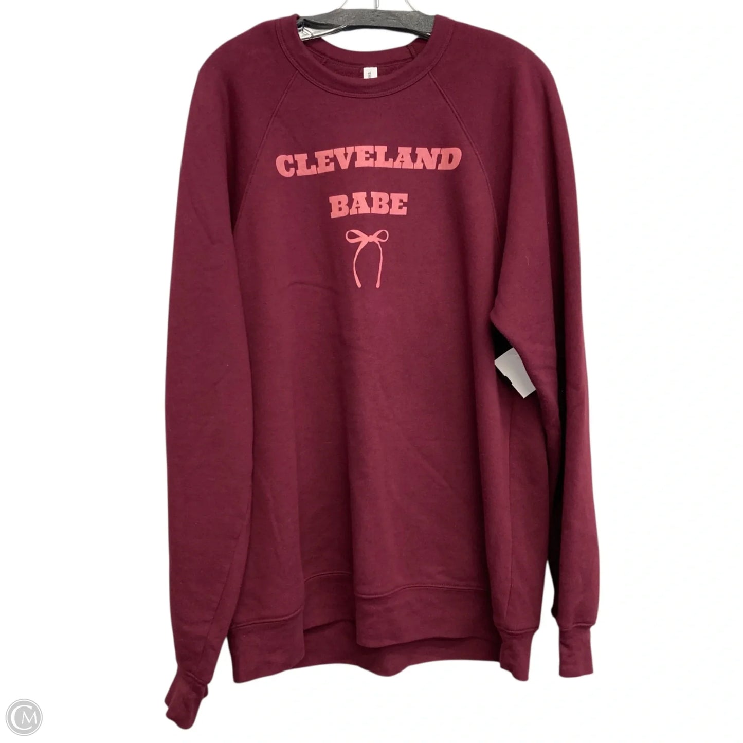 Sweatshirt Crewneck By Bella + Canvas In Maroon, Size: Xl