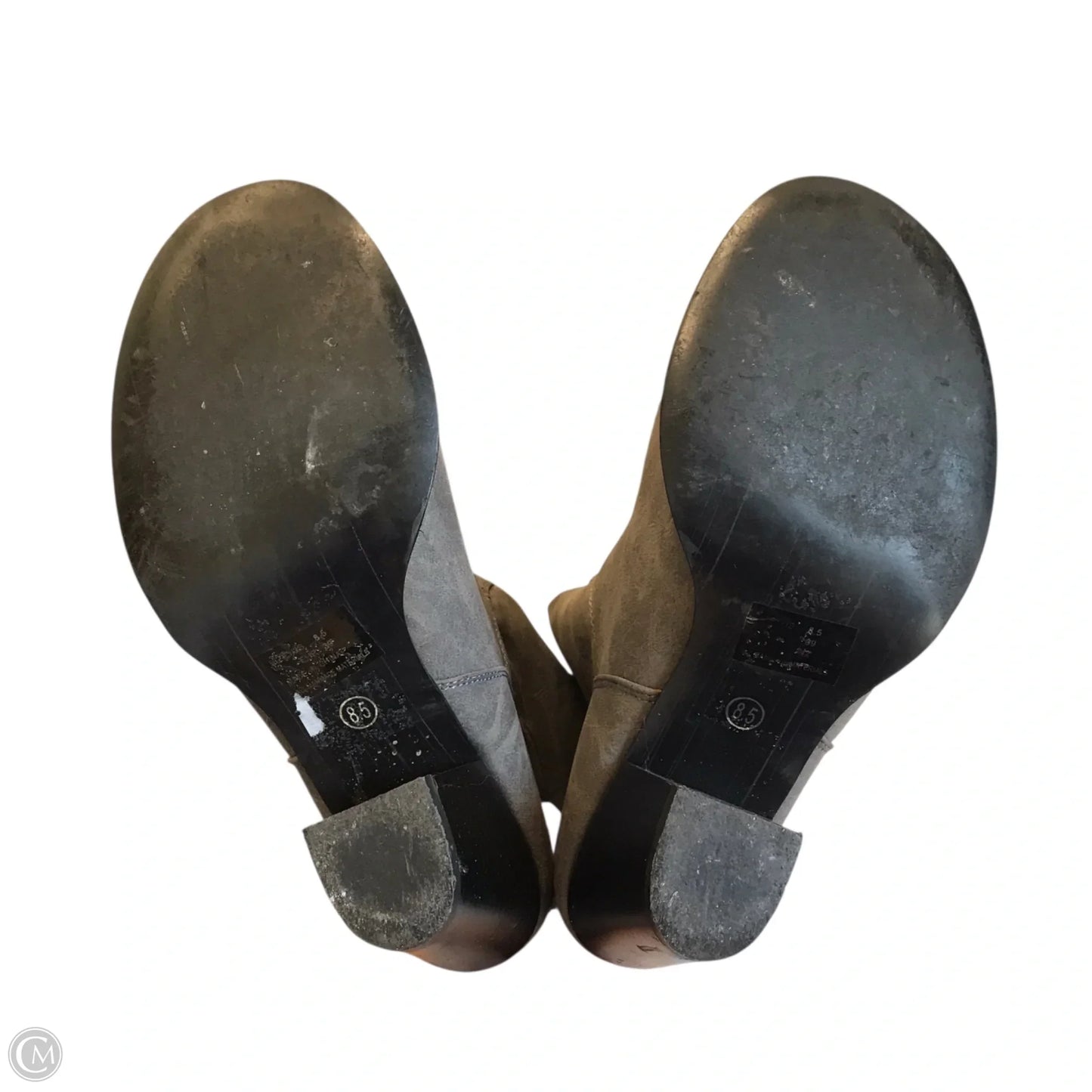 Boots Ankle Heels By Justfab In Grey, Size: 8.5