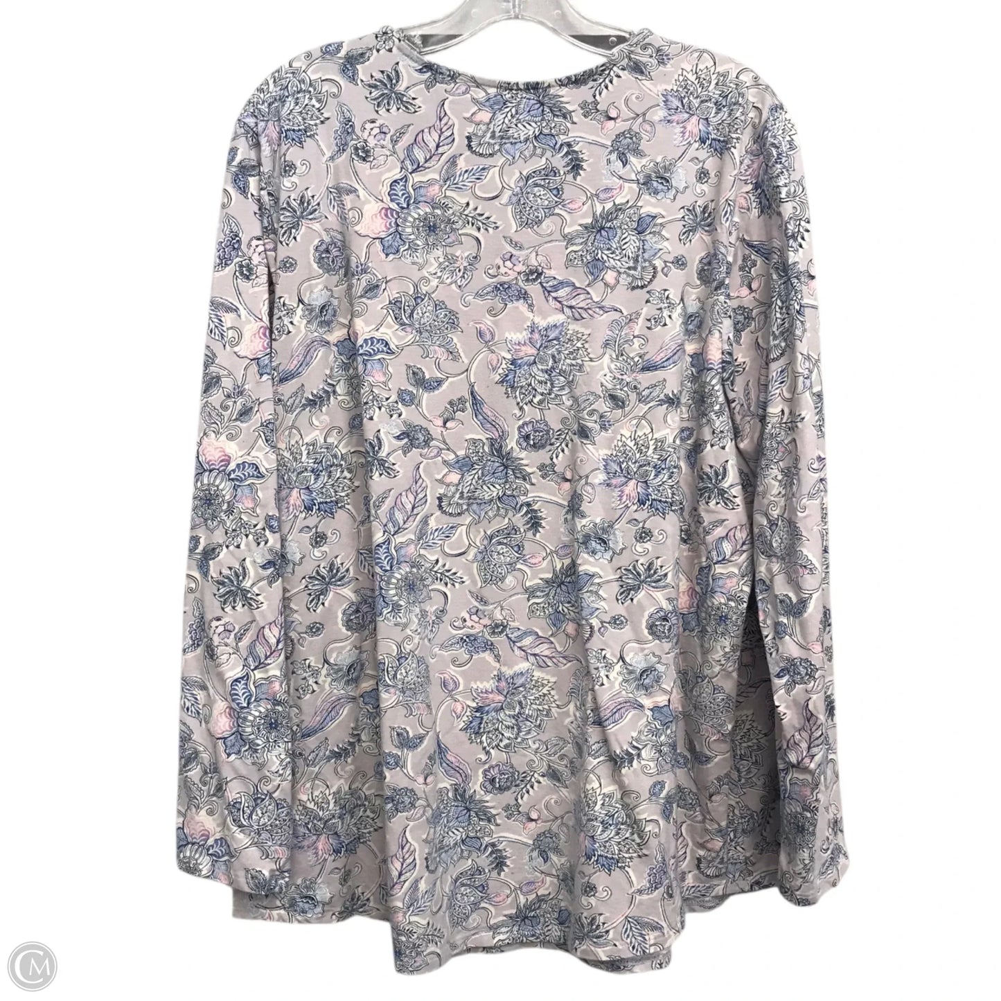 Top Long Sleeve Basic By Pure Jill In Floral Print, Size: 2x