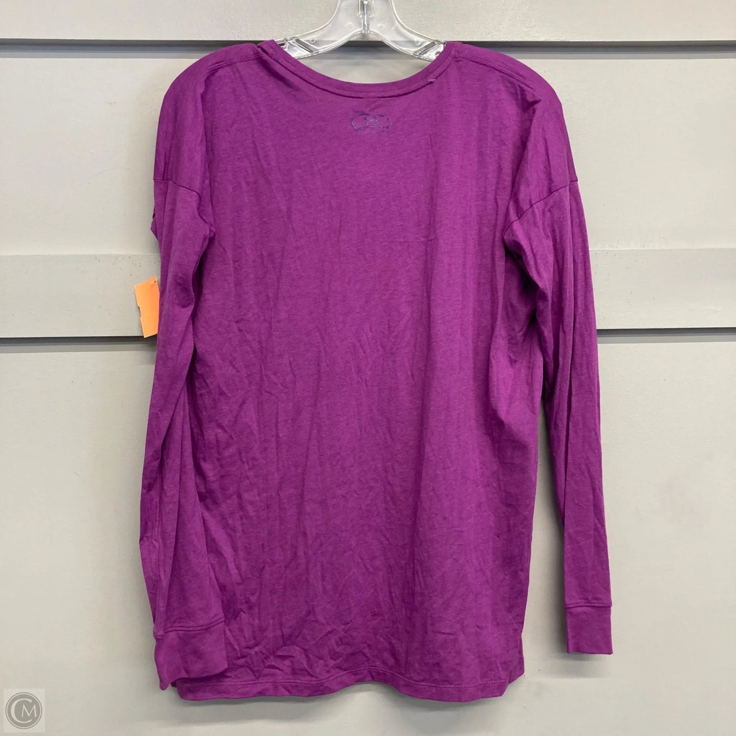 Athletic Top Long Sleeve Crewneck By Under Armour In Purple, Size: S