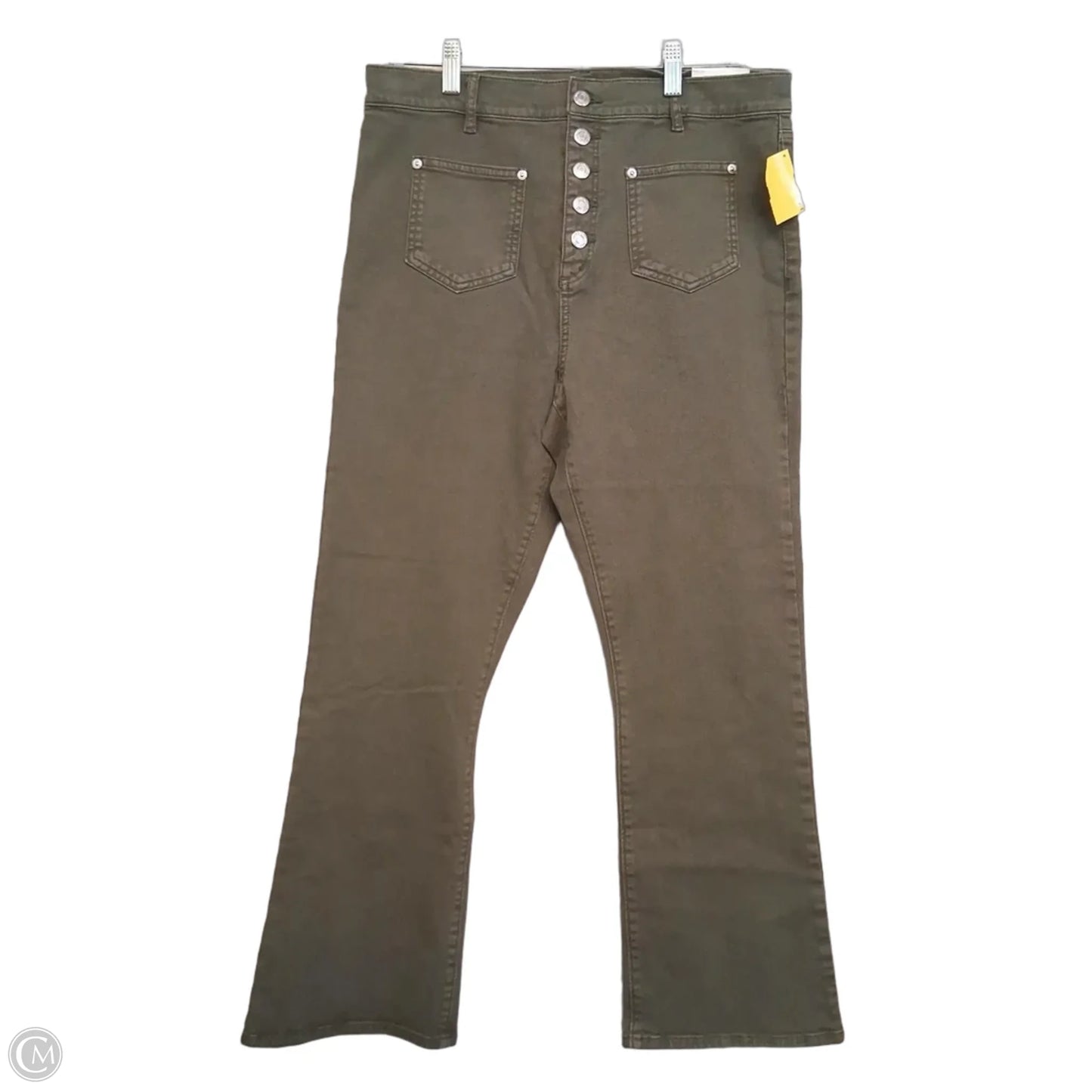 Jeans Straight By Loft In Green Denim, Size: 10