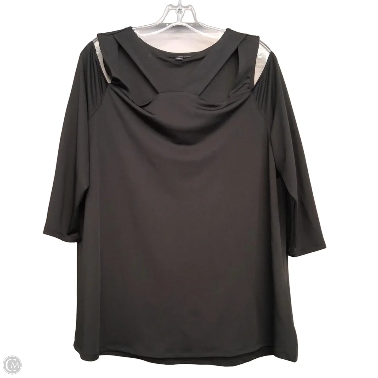 Top Long Sleeve By Harve Bernard In Black, Size: Xl
