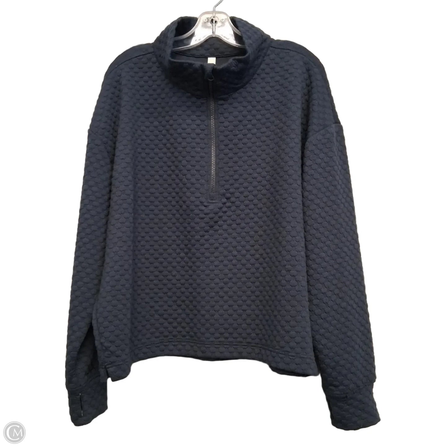 Athletic Sweatshirt Collar By Zella In Blue, Size: L