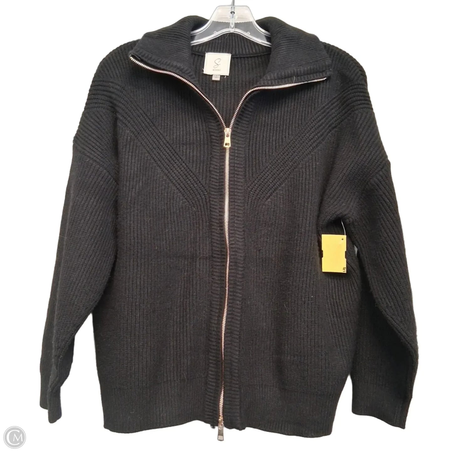 Sweater Cardigan By Sioni In Black, Size: L