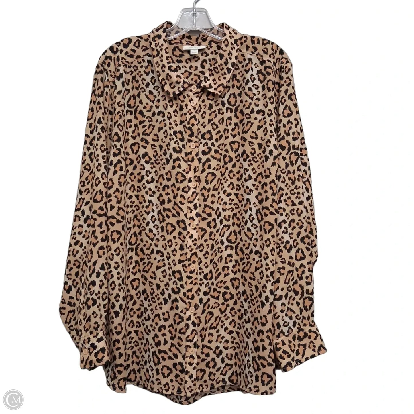 Blouse Long Sleeve By On 34th In Animal Print, Size: 3x
