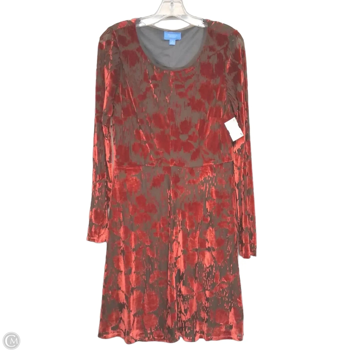 Dress Casual Midi By Simply Vera In Black & Red, Size: M