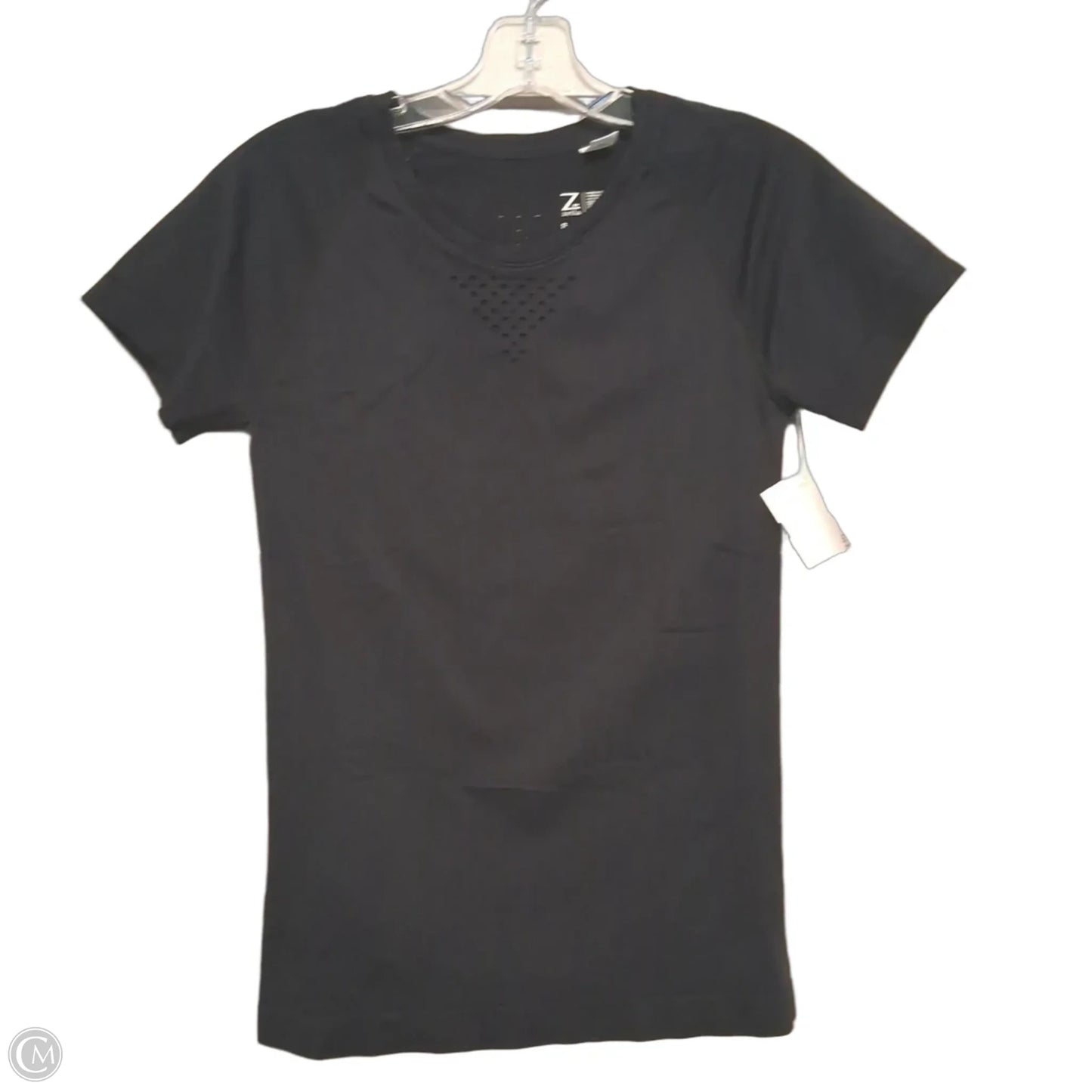 Athletic Top Short Sleeve By Zella In Black, Size: S