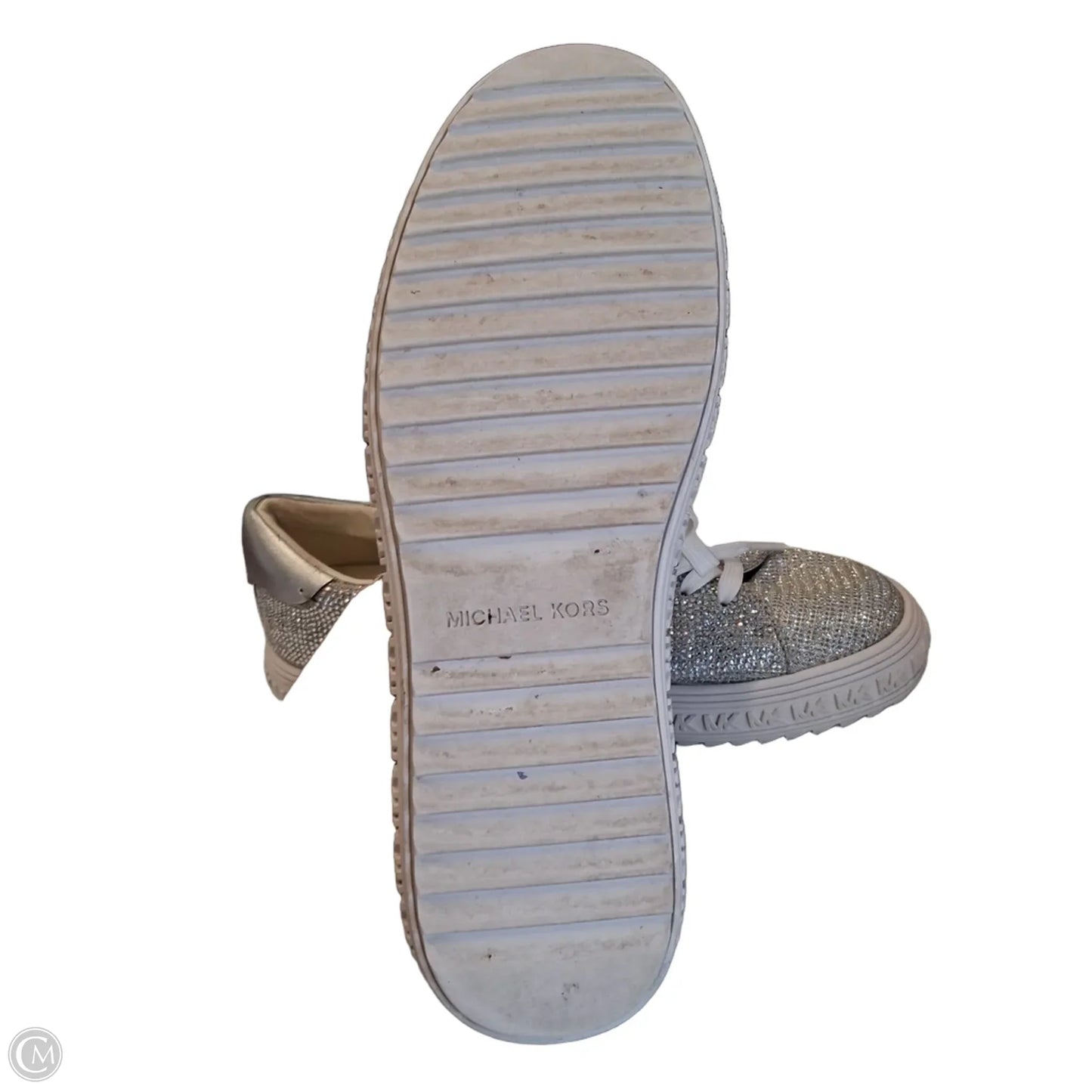 Shoes Sneakers By Michael By Michael Kors In Silver, Size: 7.5