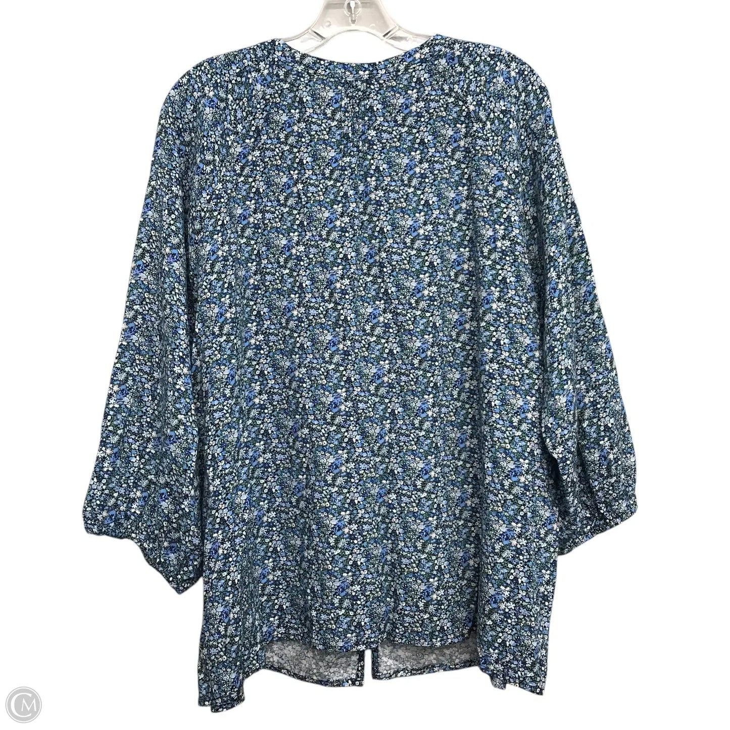 Top Long Sleeve By Jones And Co In Floral Print, Size: 1x