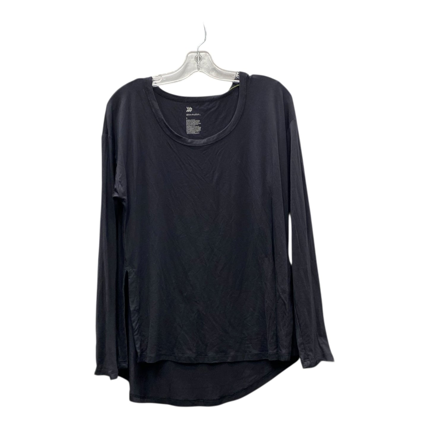 Athletic Top Ls Crewneck By All In Motion In Black, Size:S