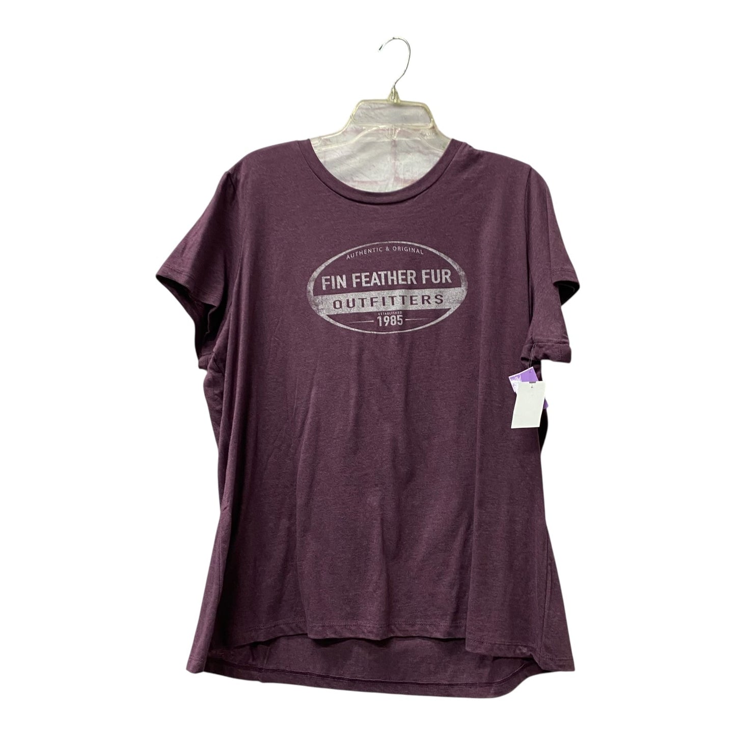 Top Ss Basic By Discreet Wear In Purple, Size:3X