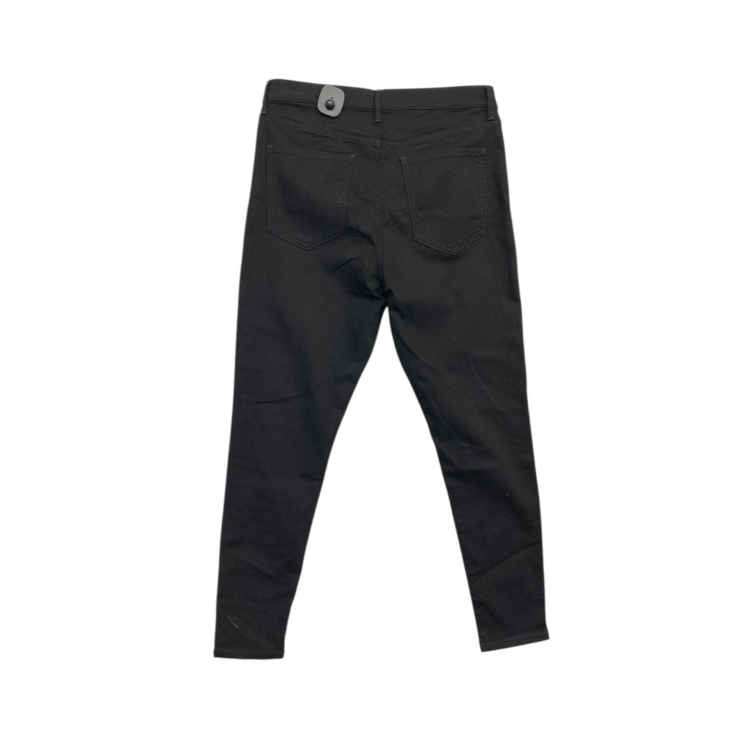 Jeans Skinny By Banana Republic In Black Denim, Size:12