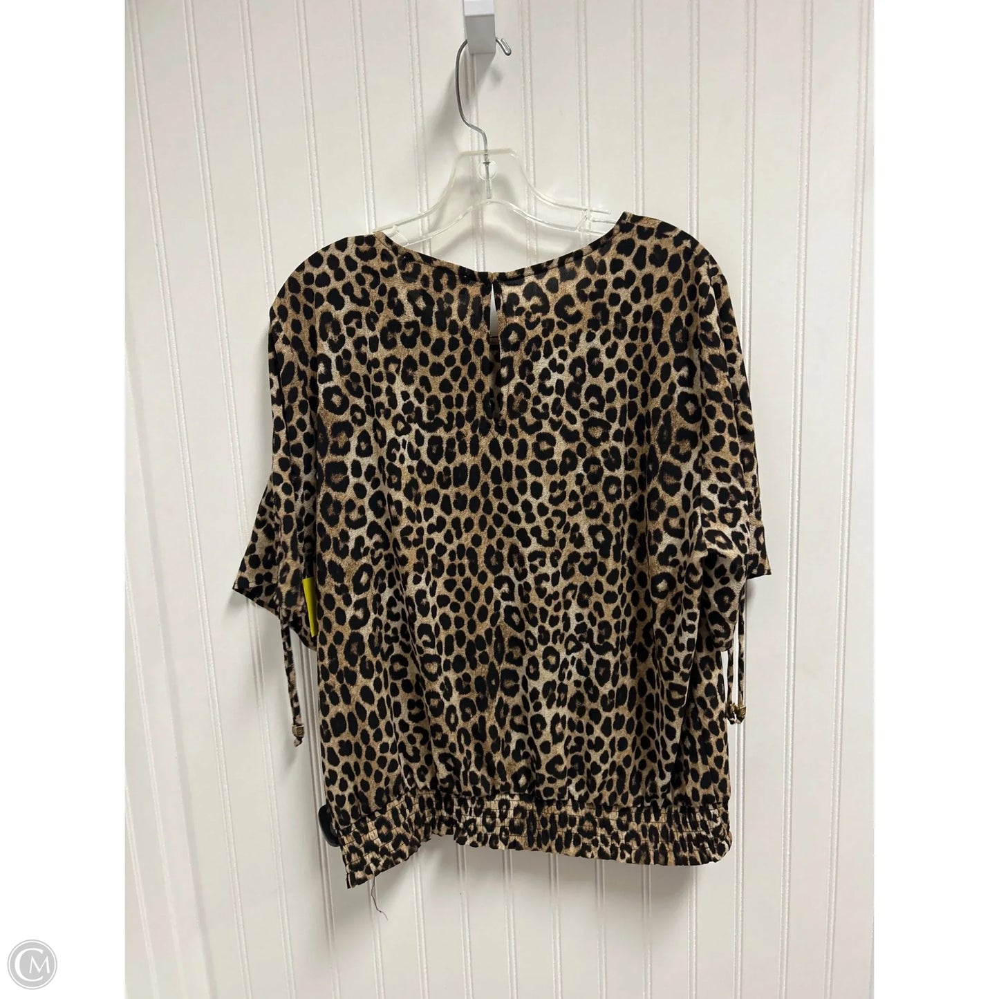 Top Short Sleeve By Michael By Michael Kors In Animal Print, Size: Xl