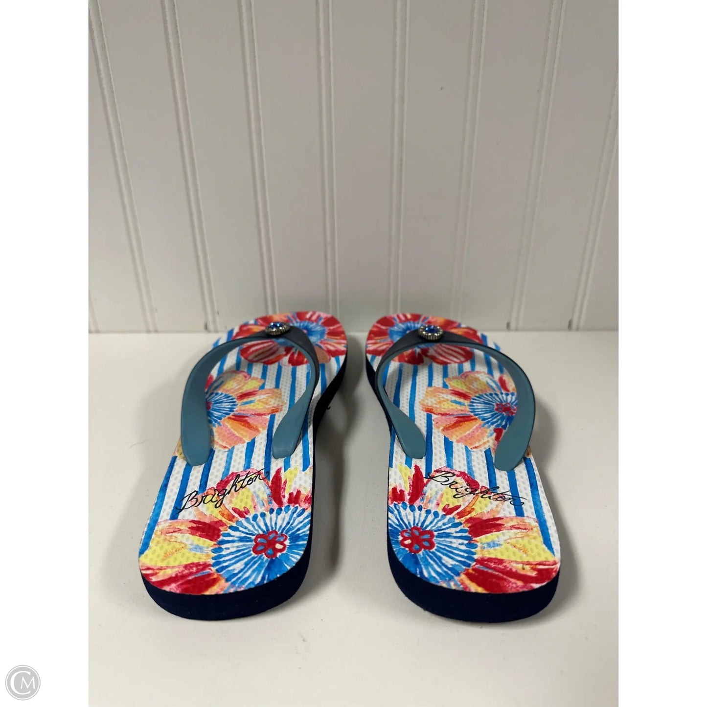 Sandals Flip Flops By Brighton In Blue, Size: 8