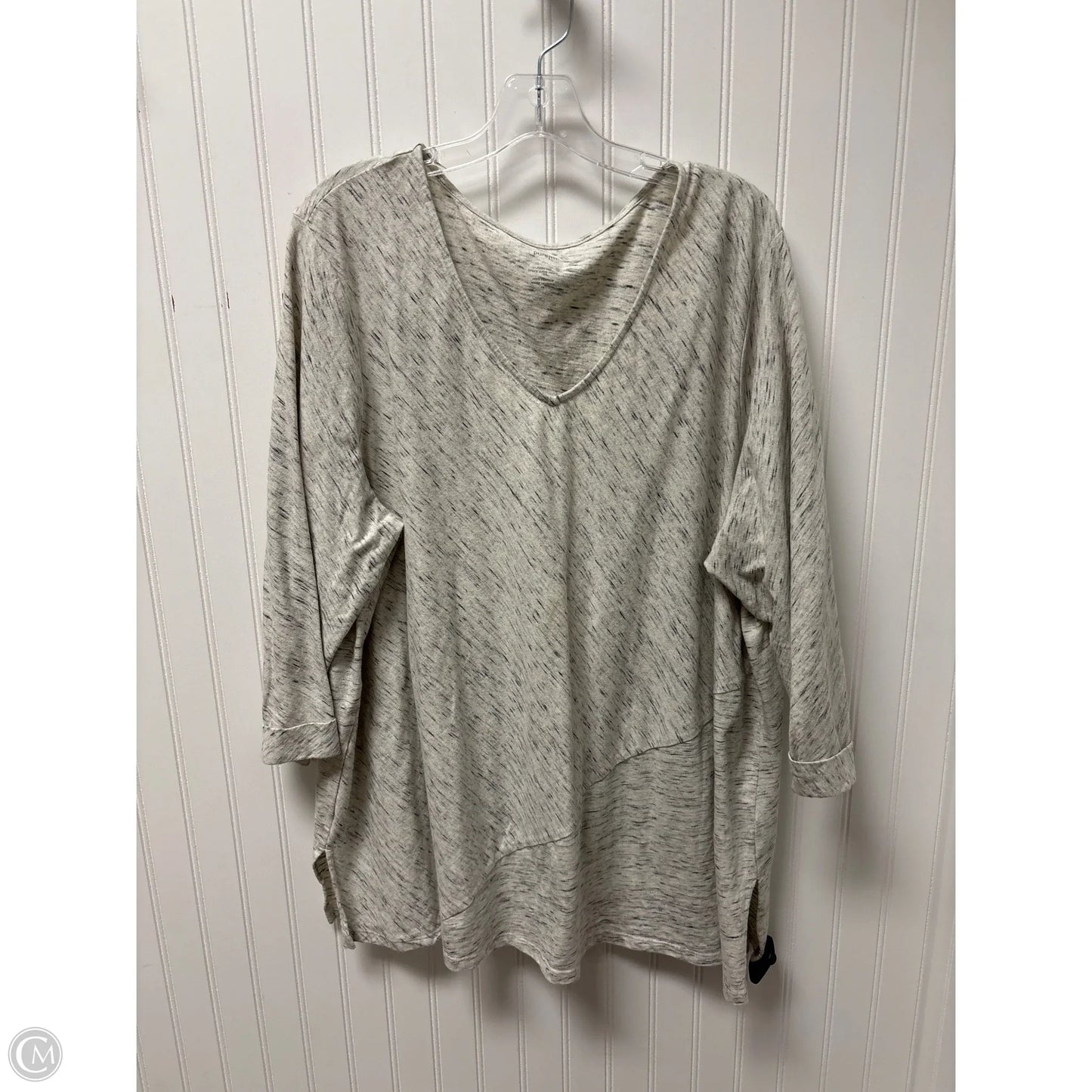 Top 3/4 Sleeve By Pure Jill In Grey, Size: 2x
