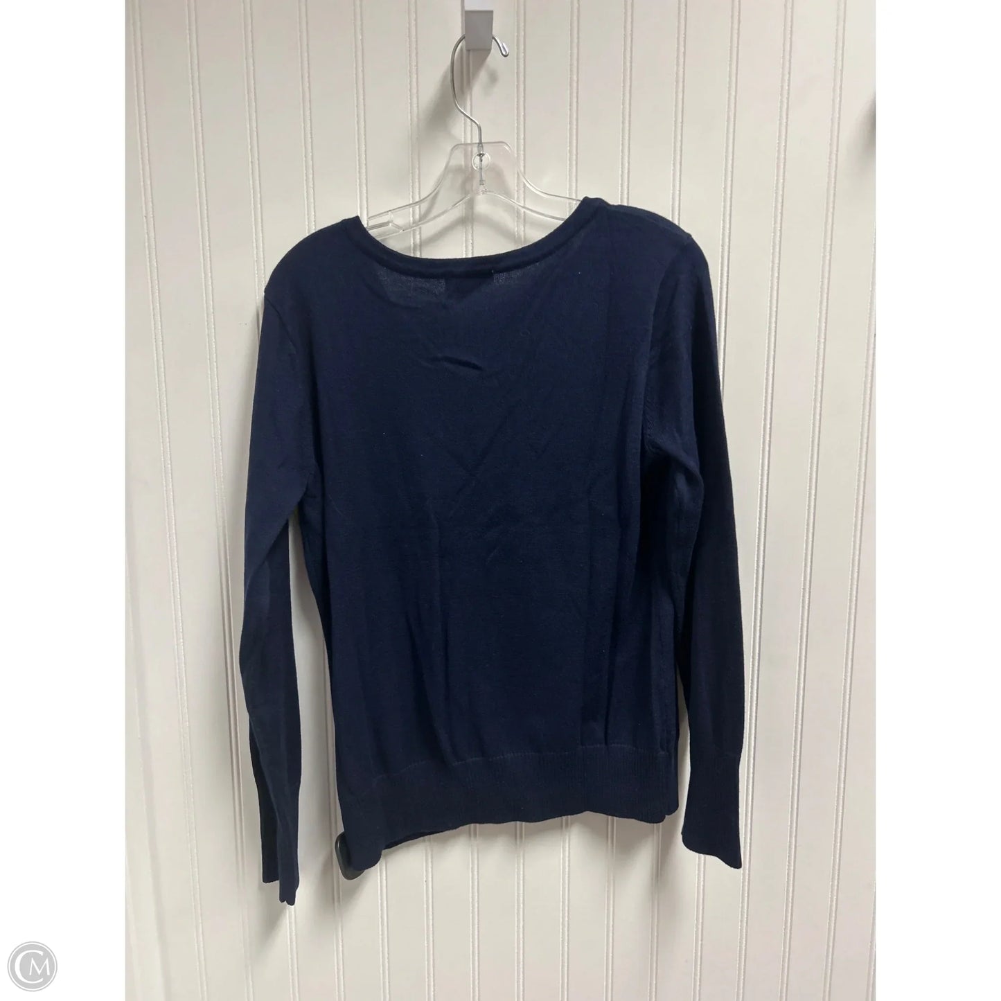 Sweater By Venus In Blue & White, Size: M