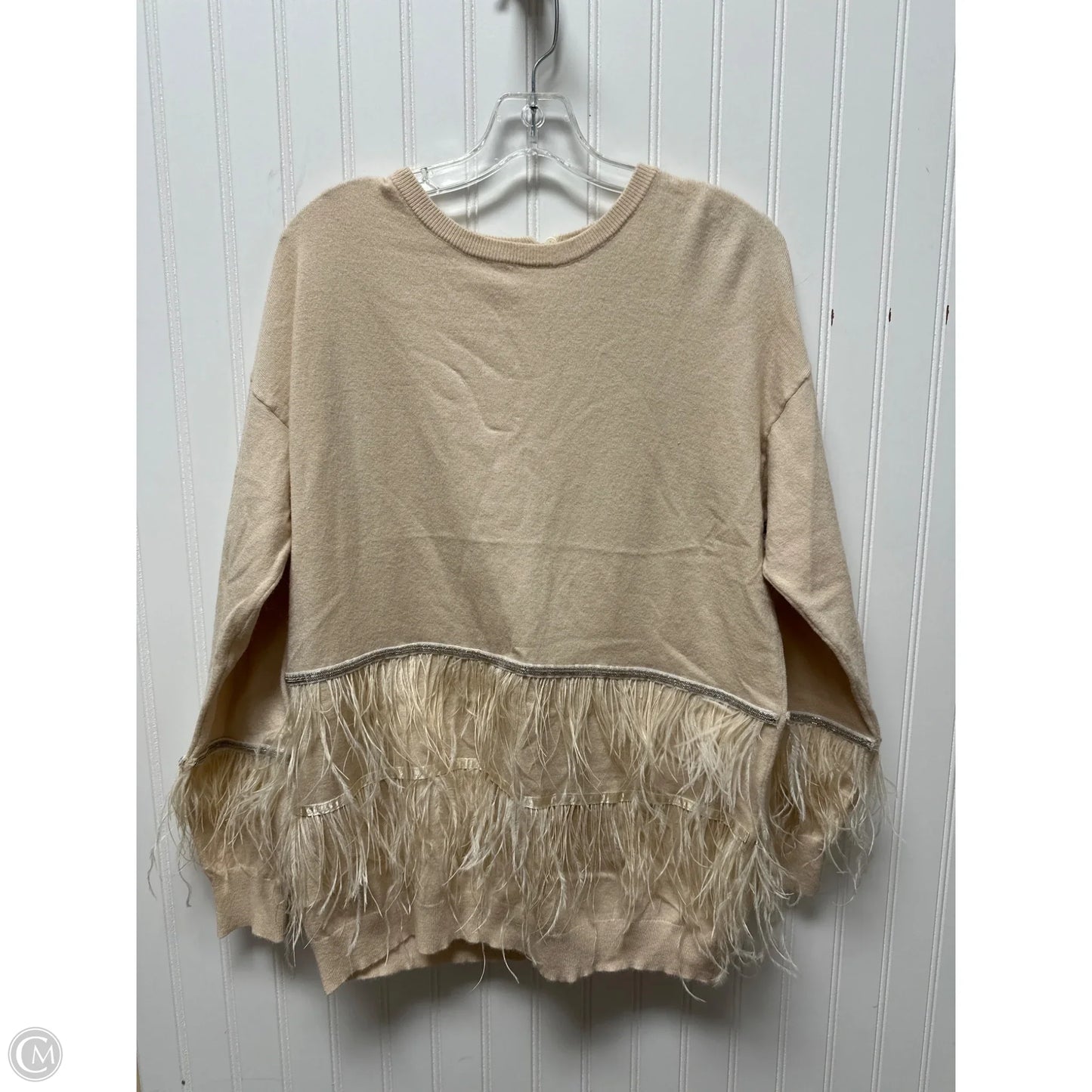 Sweater By Clothes Mentor In Cream, Size: M