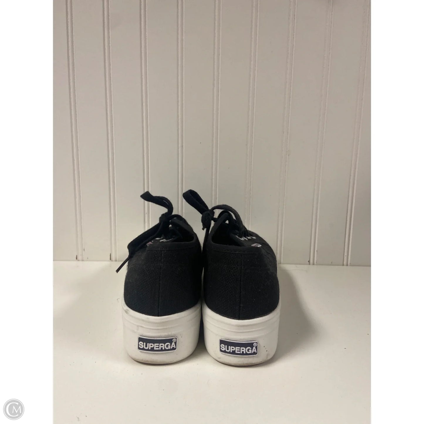 Shoes Sneakers By Superga In Black, Size: 6.5
