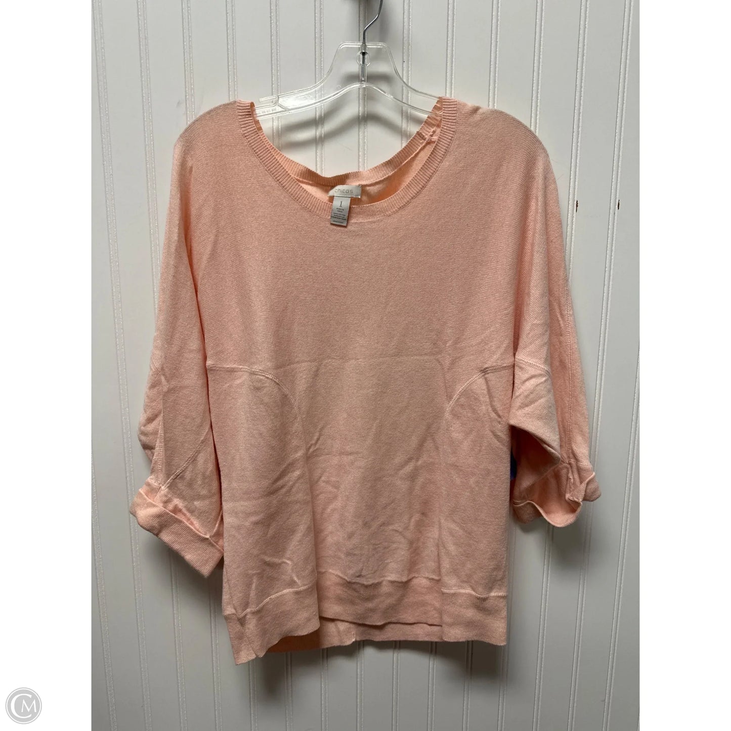 Sweater By Chicos In Pink, Size: M