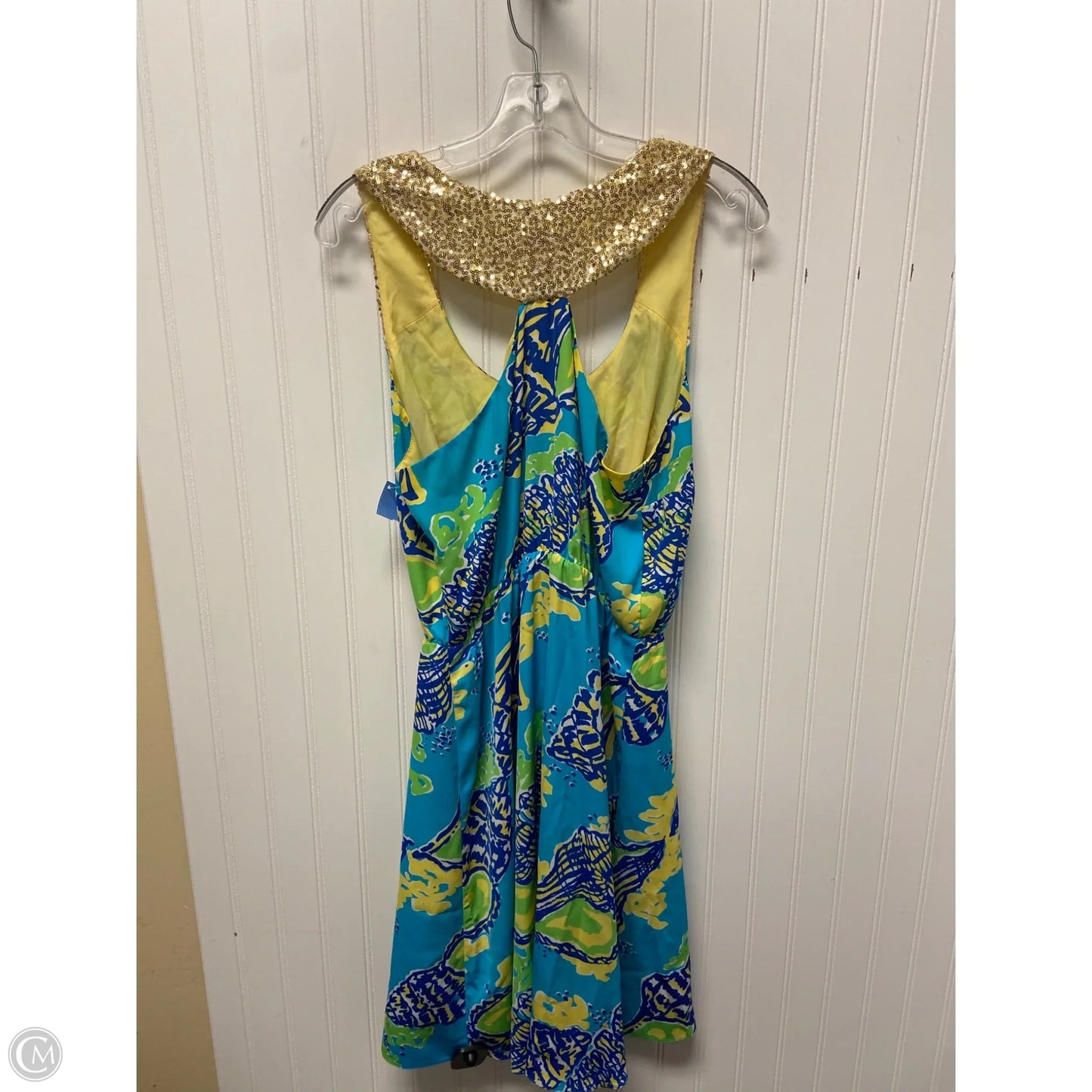 Dress Designer By Lilly Pulitzer In Blue & Yellow, Size: M