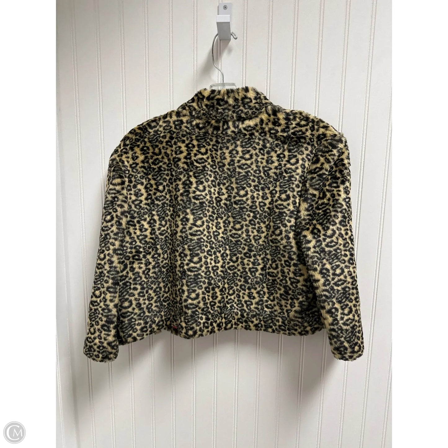 Jacket Faux Fur & Sherpa By Material Girl In Animal Print, Size: Xl