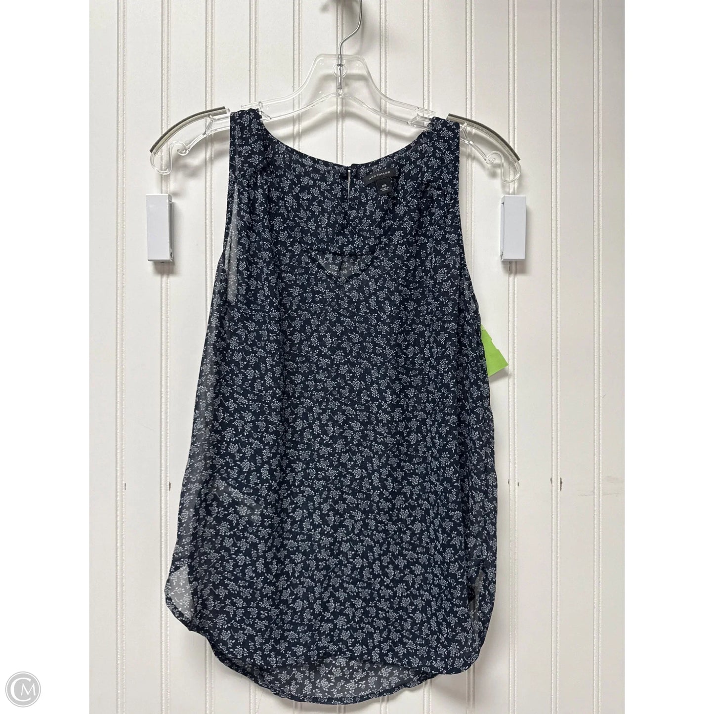 Top Sleeveless By Ann Taylor In Navy, Size: Xs