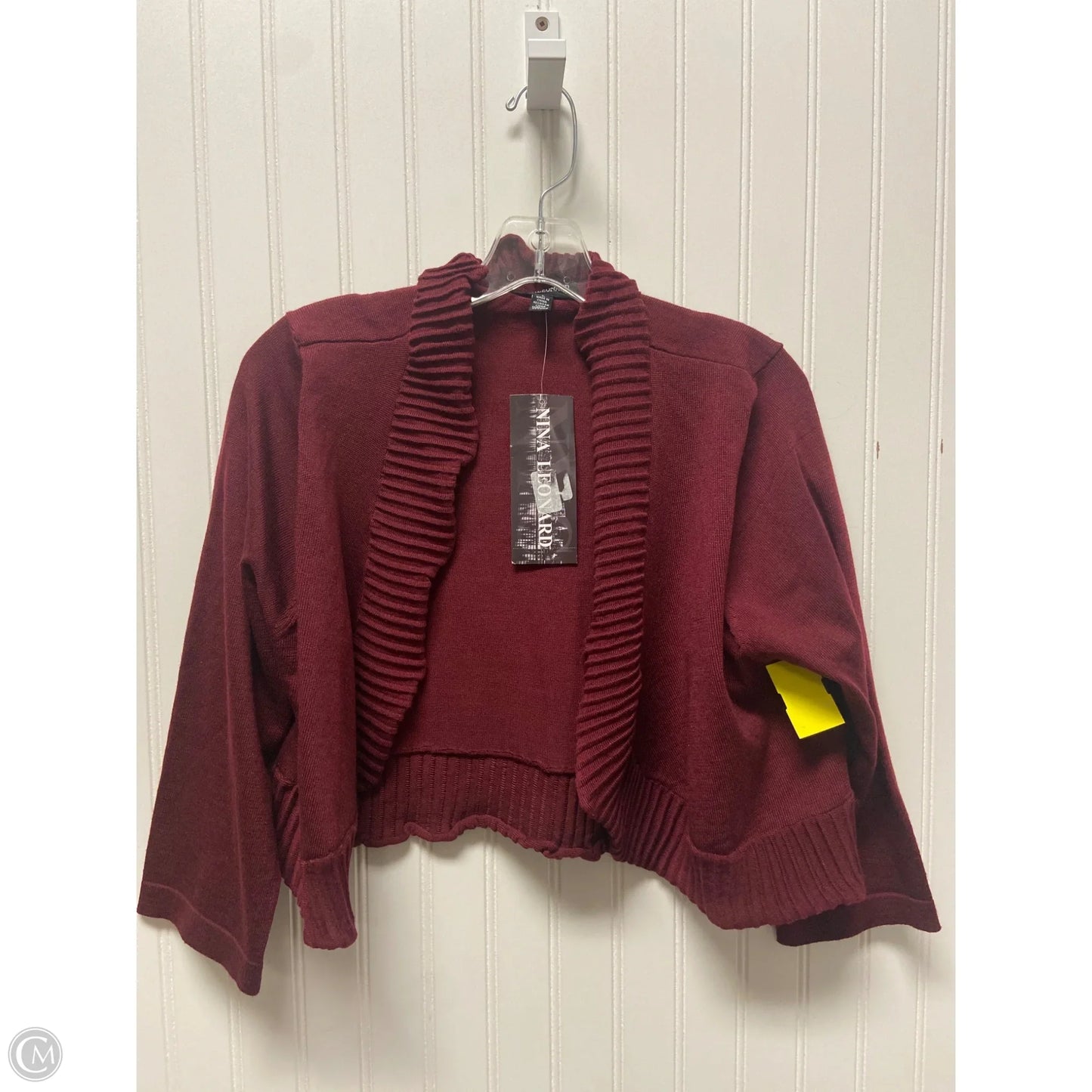 Bolero By Nina Leonard In Maroon, Size: L