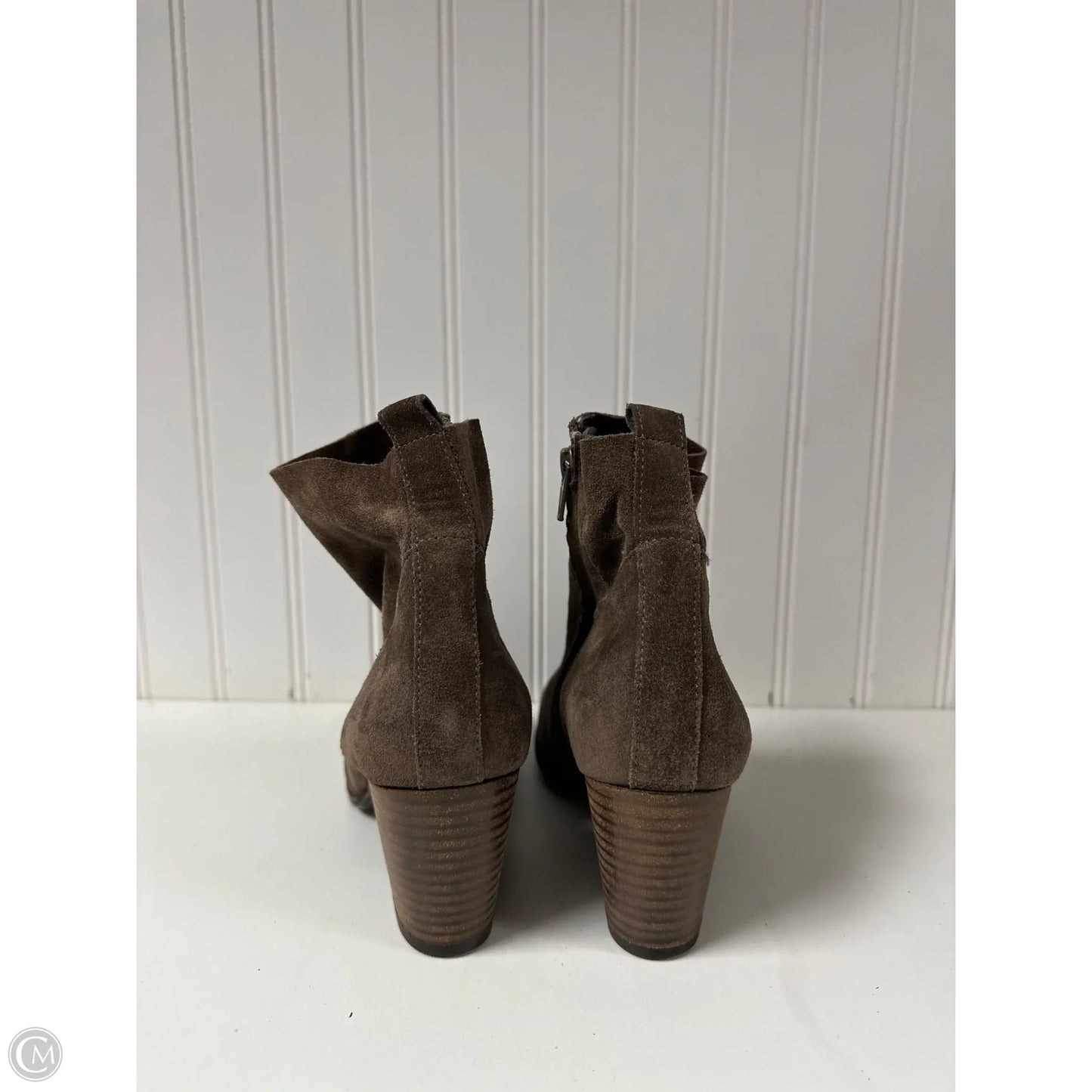 Boots Ankle Heels By Paul Green In Brown, Size: 5