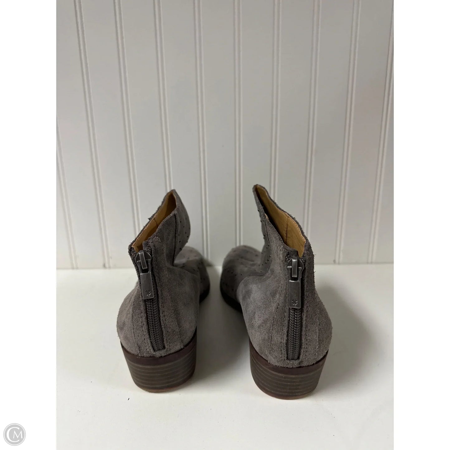 Boots Ankle Flats By Lucky Brand In Grey, Size: 9