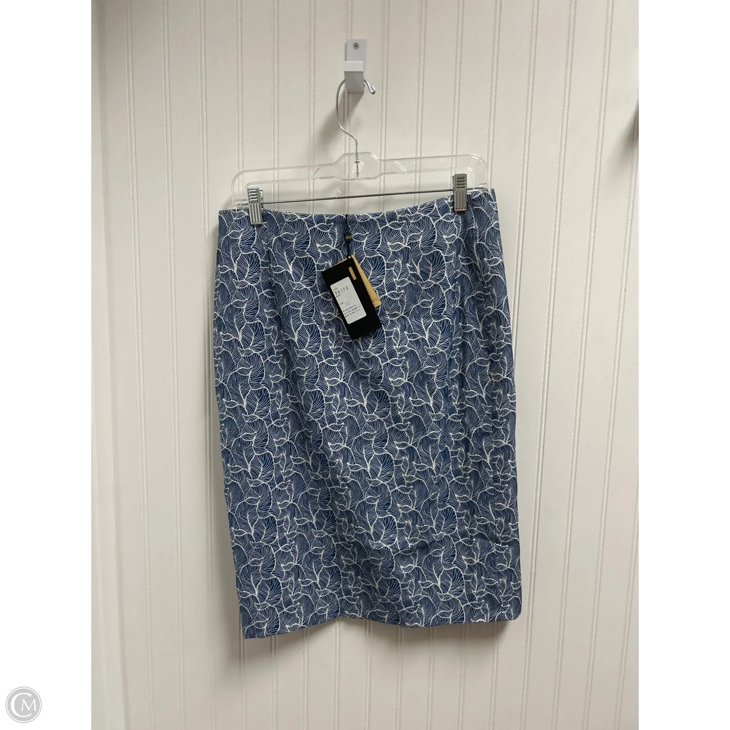 Skirt Mini & Short By Alberto Makali In Blue & White, Size: 10